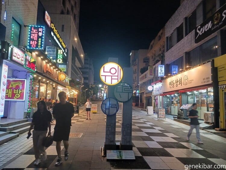 済州島の繁華街