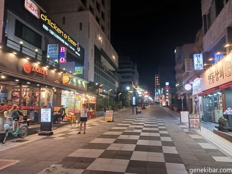 済州島の繁華街