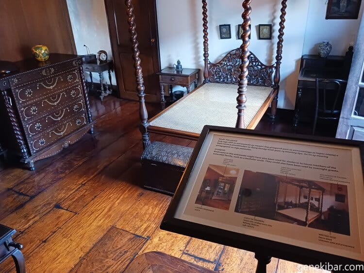 カーサマニラ博物館のベッドルーム