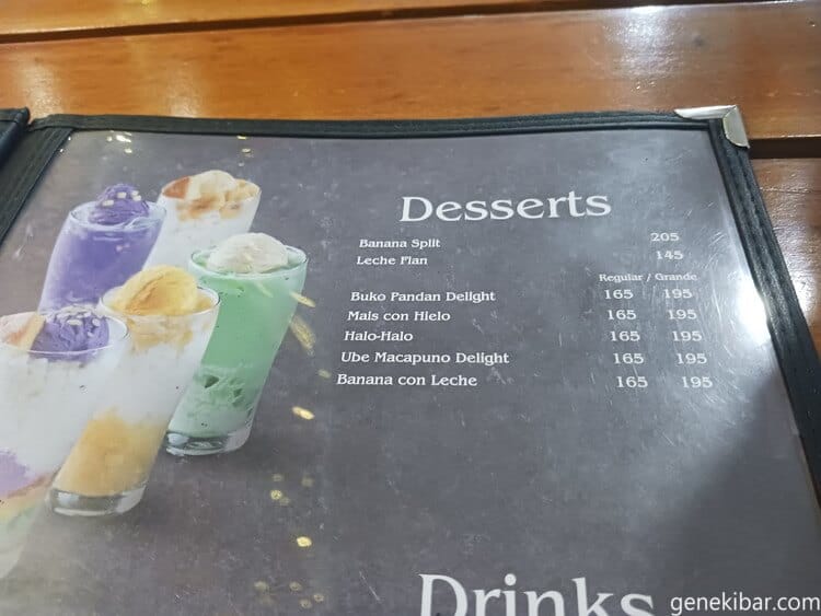 Gerry's Grillのデザート