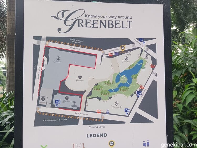 グリーンベルトの地図