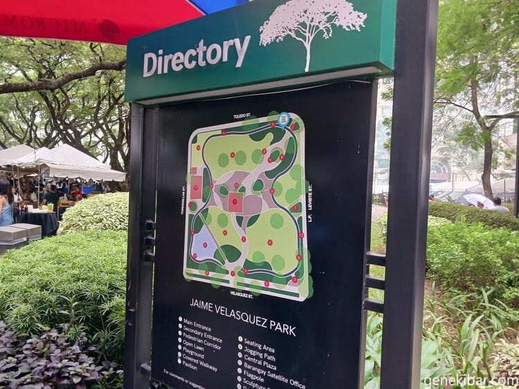 サタデーマーケットの地図