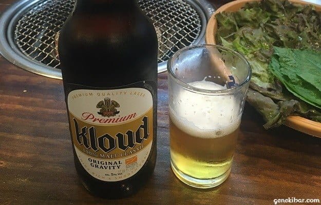 韓国焼き肉店ソラボルのビール「クラウド」