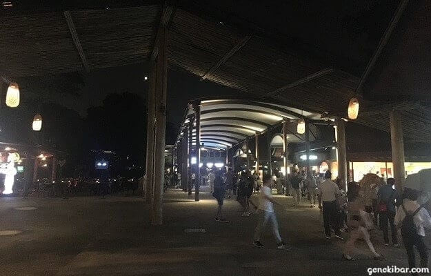 ナイトサファリ入り口広場の通路