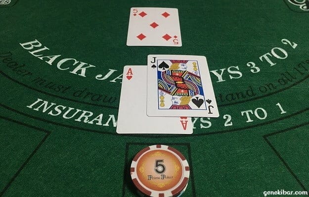 AとJのブラックジャック