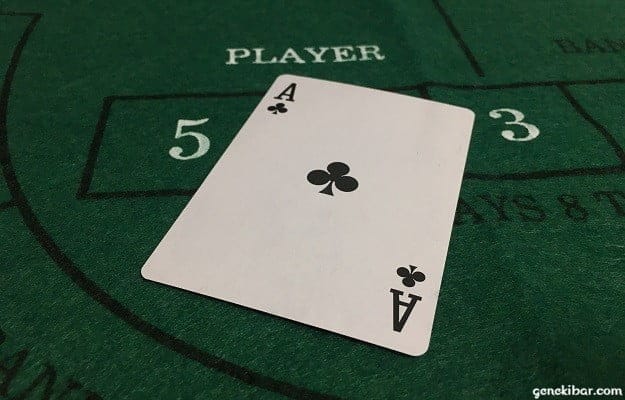 バカラ、1枚目は数字の1