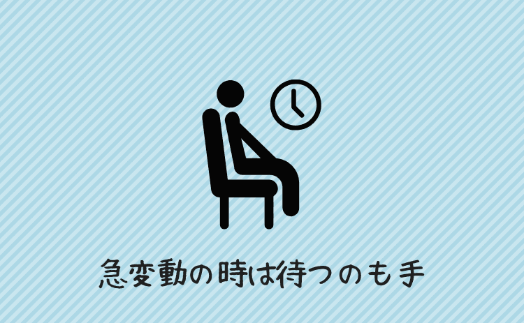 急激な変動時は待つのも手