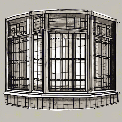 鉄格子のカウンター