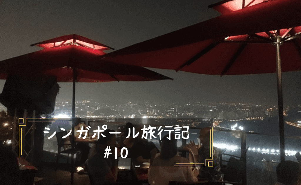 【地上200m】マリーナベイサンズの屋上から望むシンガポールの夜景