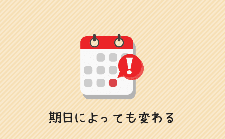 キャンセル料は期日によっても変わる